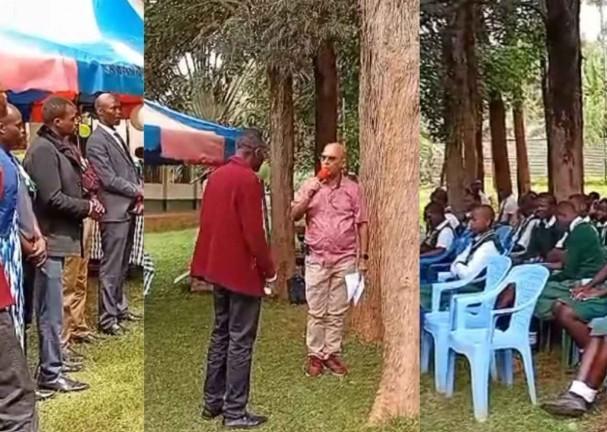 File image of Kisumu East MP Shakeel Shabir scolding teachers